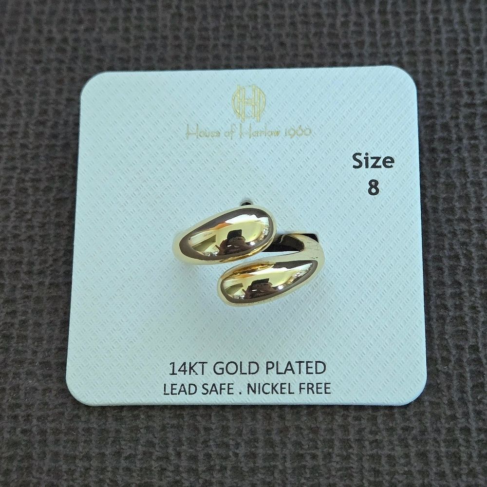 House🏠 of Harlow 1960 Gold💛 Raindrops💧 Bypass Ring💍